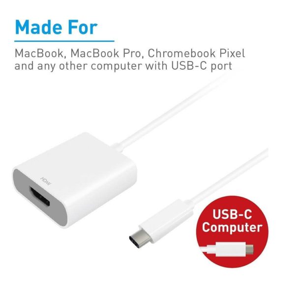 Convertisseur Display Type C en HDMI pour MacBook, HP
